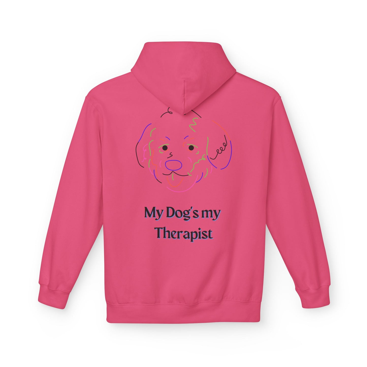 My Dog's My Therapist Softstyle Fleece Hoodie