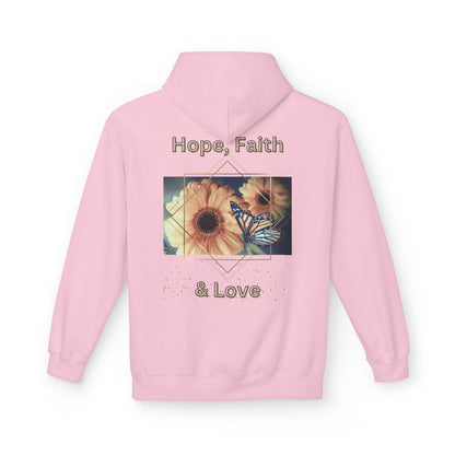 Hope, Faith & Love Motivational and Cosy Hoodie, for every occasion.