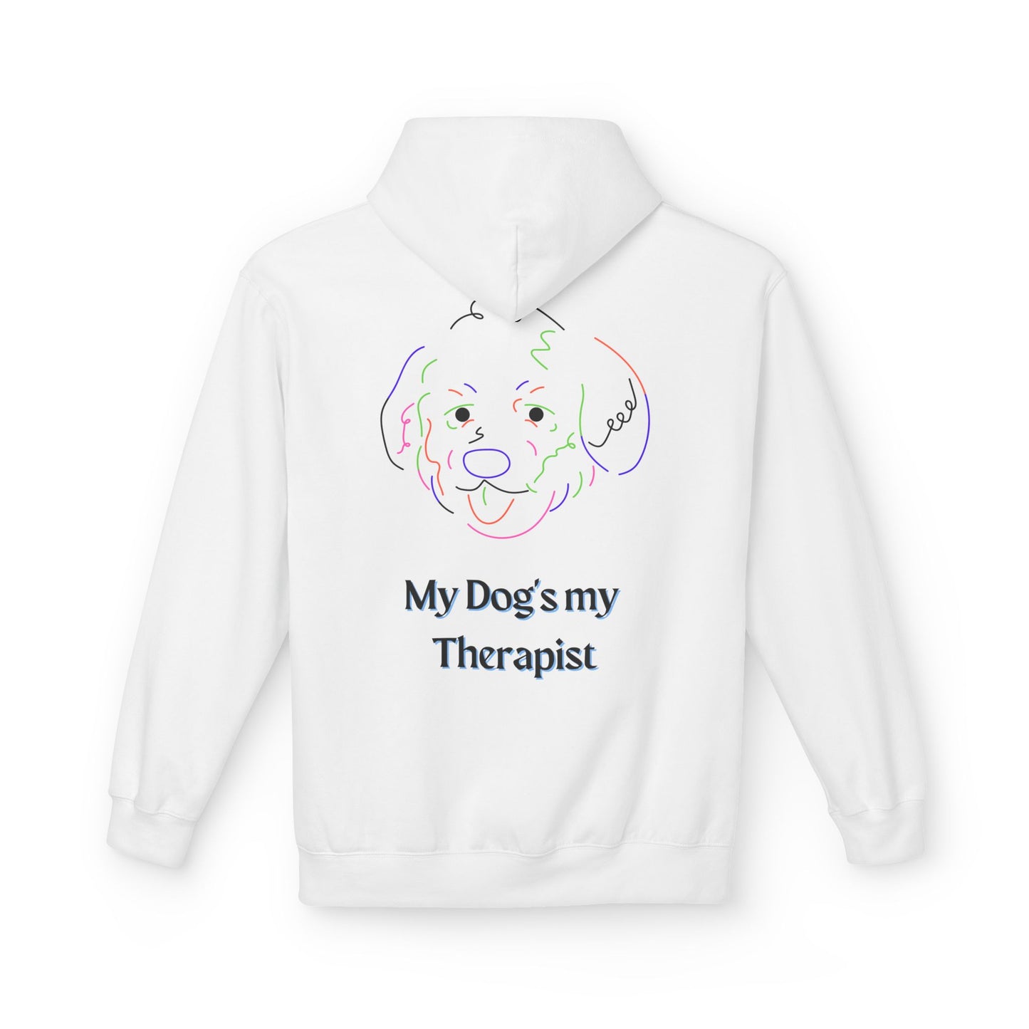 My Dog's My Therapist Softstyle Fleece Hoodie