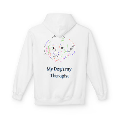 My Dog's My Therapist Softstyle Fleece Hoodie