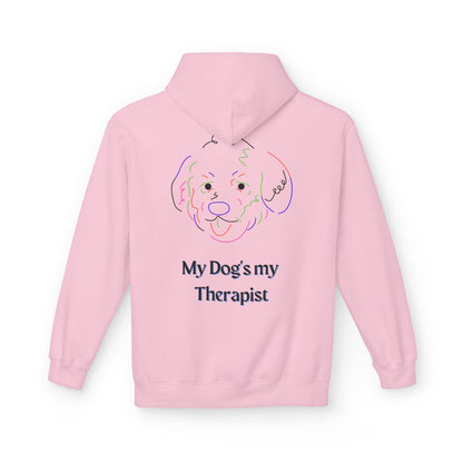 My Dog's My Therapist Softstyle Fleece Hoodie