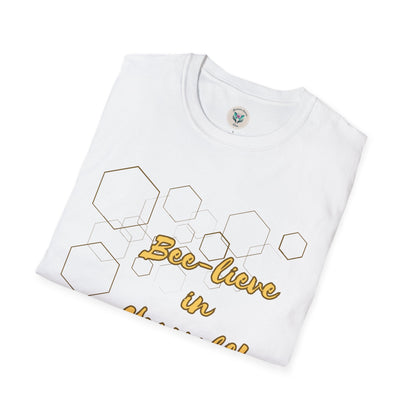 Bee-Lieve in Yourself Unisex Softstyle T-Shirt.