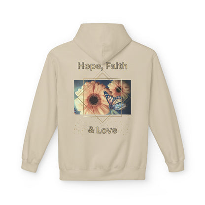 Hope, Faith & Love Motivational and Cosy Hoodie, for every occasion.