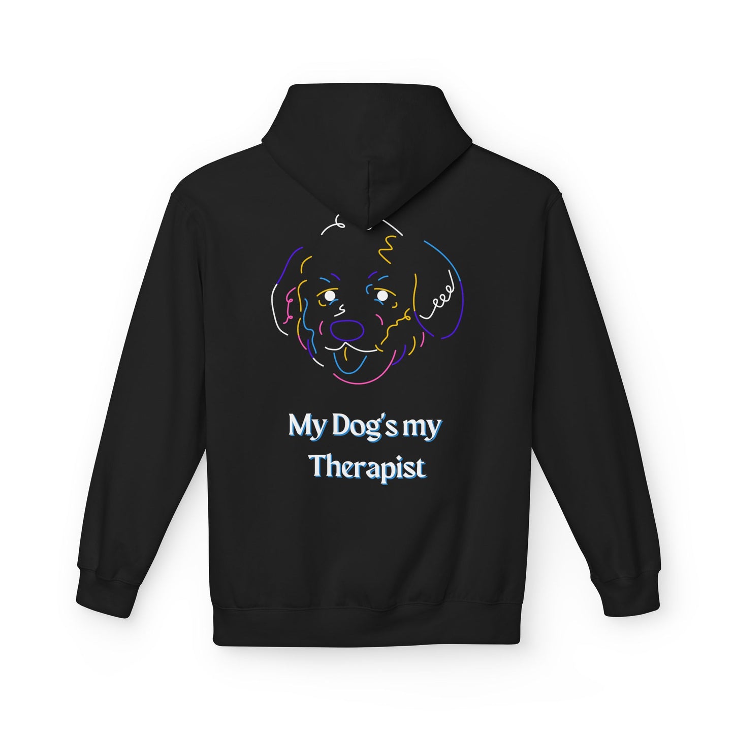 My Dog's My Therapist Softstyle Fleece Hoodie