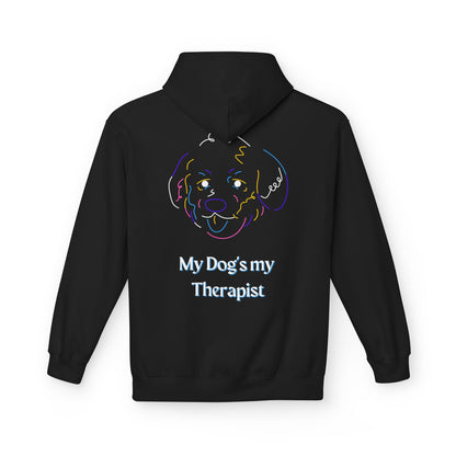 My Dog's My Therapist Softstyle Fleece Hoodie