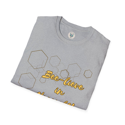 Bee-Lieve in Yourself Unisex Softstyle T-Shirt.