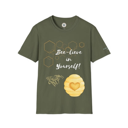 Bee-Lieve in Yourself Unisex Softstyle T-Shirt.